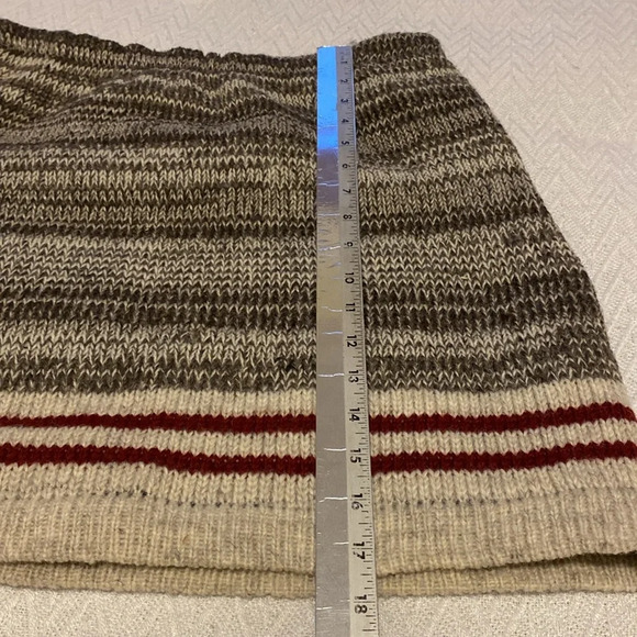 Kyber Outerwear Thick Wool Knitted MiniS kirt Sz8 Heritage Stripe Cabin Cottage - Picture 12 of 12
